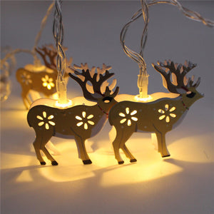 KCASA 1M 10 LED Metal Deer String Lights LED Fairy Lights for Festival Christmas Wedding