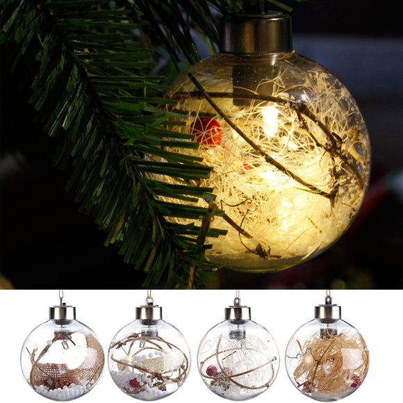 Christmas Party Home Decoration Transparent Ball With Lamp Toys Props For Kids Children Gift