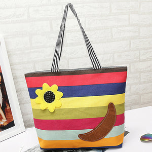 Women National Style Handbag Canvas Casual Tote