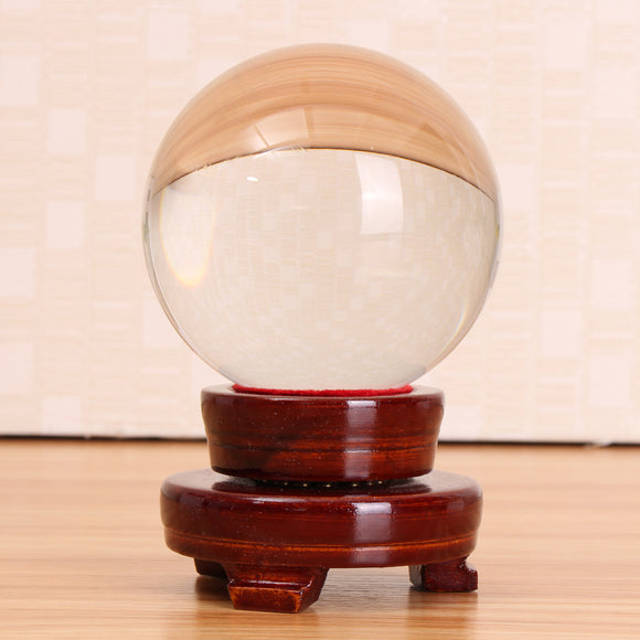 Clear Quartz Glass Magic Crystal Healing Ball Sphere With Stand Hobbies Kids Toys Home Decorations