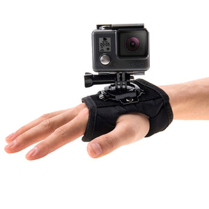 PULUZ 360 Degree Rotation Mount Holder Wrist Hand Strap Band for Gopro SJCAM Yi