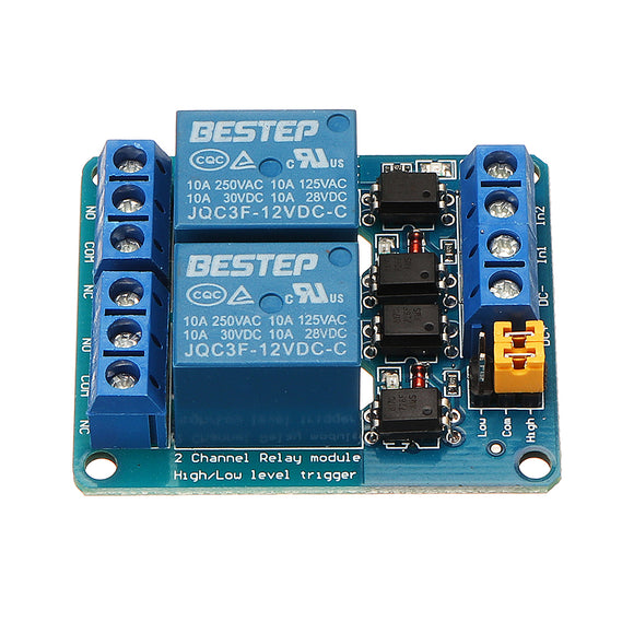 BESTEP 2 Channel 12V Relay Module High And Low Level Trigger For Auduino