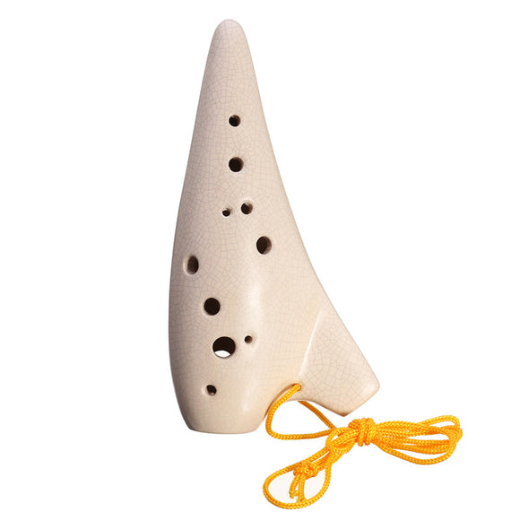 12 Hole Alto C Tune Tone Crackle Style Ceramic Ocarina for Beginner