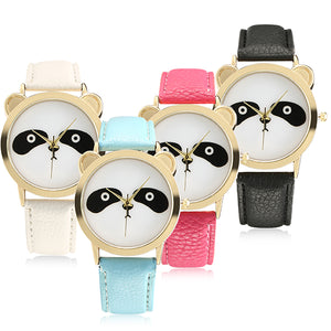 Fashion Panda Unique Women Quartz Watch Leather Women Men Wrist Watch