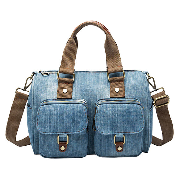 Women Denim Travel Large Capacity Handbag Casual Crossbody Bag