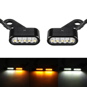 Motorcycle Handlebar 10 LED Mini Turn Signal Indicator Running Light For Harley/Sportster XL 48 72 1200 883