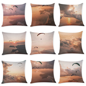 Honana BX 45x45cm Skydiving Pattern Luxury Cushion Cover Graffi Style Throw Pillow Case Pillow Cover