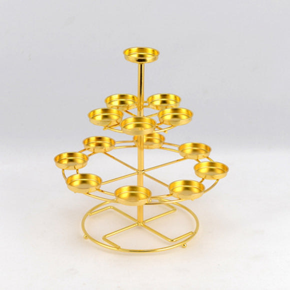 3 Tiers Candle Holder Could Put 14 Butter Lamp Candles For Daily Pray Or Buddhism Worship