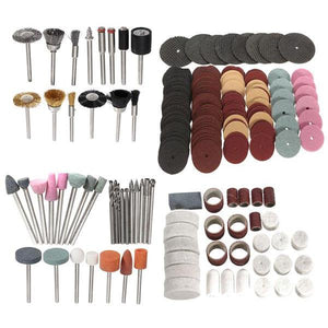 222pcs 1/8 Inch Shank Rotary Tool Accessories Bits Set for Dremel with Wood Storage Box