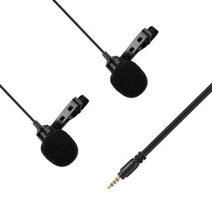 BOYA BY-LM400 Dual Lavalier Microphone Omni-directional Condenser Mic for Smartphones 4m