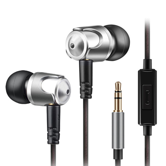 QKZ DM4 In Ear Hybrid Unit HIFI Dynamic Earphones With Microphone Line Control