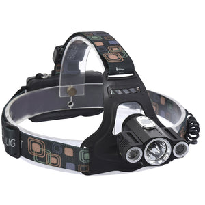 XANES 2712-2 1000 Lumens T6+2XPE Led Bicycle  Headlight 180  Rotation Outdoor Sports HeadLamp