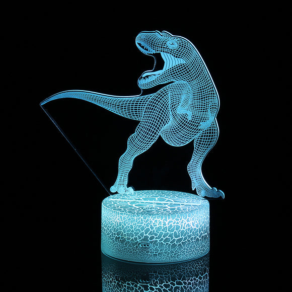 Remote & Touch Control 3D LED Night Light Dinosaur 7/16 Color Change LED Table Desk Lamp Kids Gift Decorations