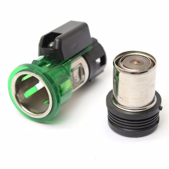 Green Car Auto Cigarette Lighter Power Socket Port For Fiat New 12V 10A Max12W