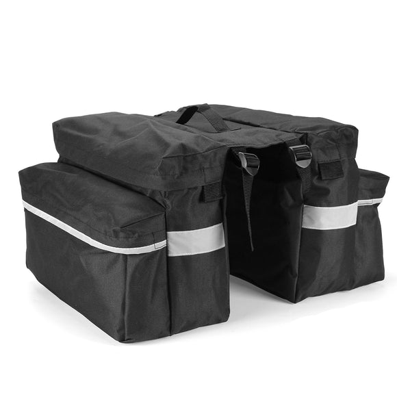 Motorcycle Black Canvas Saddlebags Saddle Swingarm Bag Left Right Side Scooter ATV Tool Bags