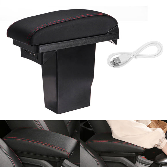 Central Armrest Storage Box Tray With USB Port For Citroen C3-XR For Peugeot