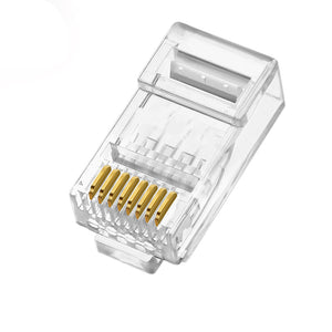 Choseal QS6016 8P8C RJ45 Cat6 Gigabit Ethernet Gold-Plated Copper Network Connectors