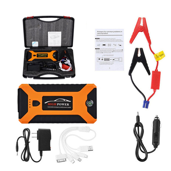 JX27 88000mAh 4USB Car Jump Starter Multifunction Emergency Power Supply Starter Charger