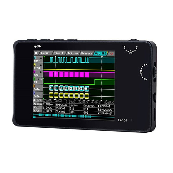 Mini LA104 Digital Logic Analyzer 4CH Oscilloscope SPI IIC UART Programmable 100MHz Sample Rate