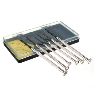 6Pcs Stainless Steel Glasses Watch Laptop Precision Screwdriver Repair Set