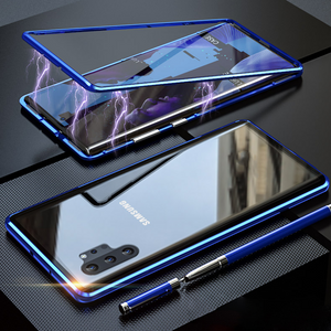 Bakeey Plating Magnetic Adsorption Metal Tempered Glass Protective Case For Samsung Galaxy Note 10 Plus/Note 10+ 5G