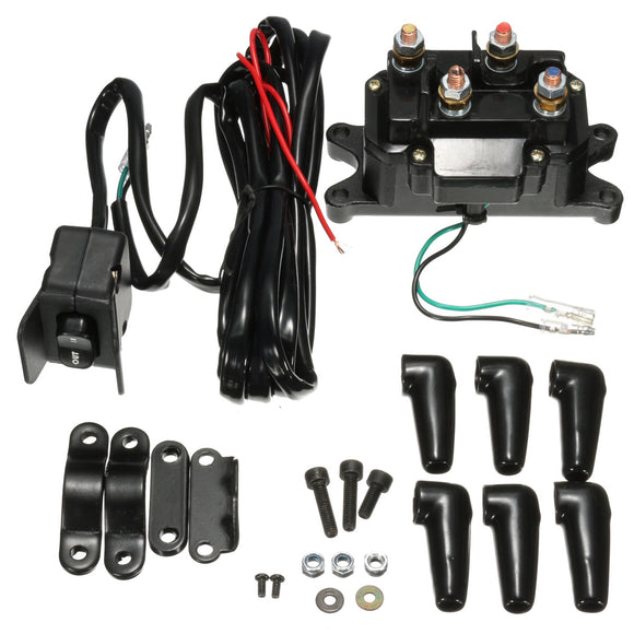 12V Solenoid Relay Contactor Winch Rocker Thumb Switch For ATV UTV