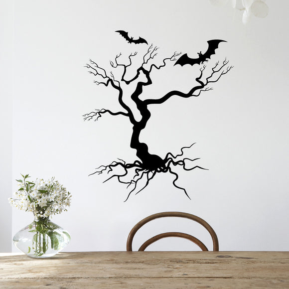 Hallowen Tree Glass Window Decor Wall Sticker Party House Home Decoration