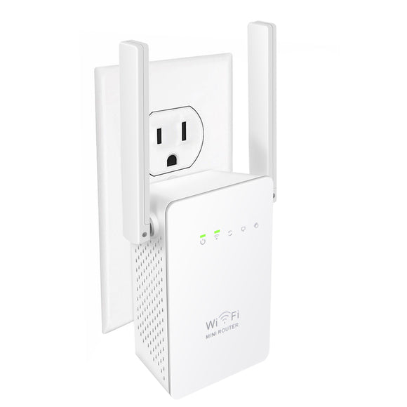 Meco 300Mbps Wireless WiFi Repeater Network Router Extender-White