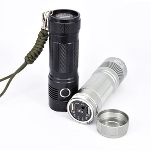 JINHENG JKK03 XHP70.2 4000LM Type-C Rechargeable Flashlight 18650 Flashlight 2A Output Power Bank