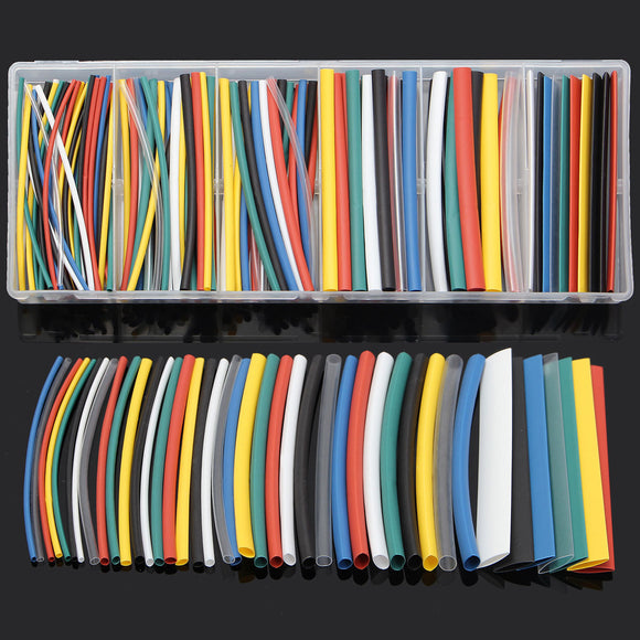 160 PCS Halogen-Free 2:1 Heat Shrink Tubing Wire Cable Kit 6 Sizes 7 Colors Wrap