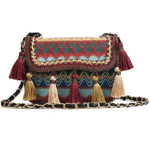 Women Tassel Bohemian Shoulder Bags Crossbody Bags Travel Bag