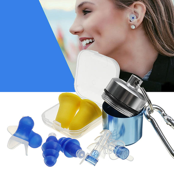 4 Pairs Silicone Earplugs Waterproof Anti-Noise Ear Plug Camping Noise Cancelling Swimming EarPlugs