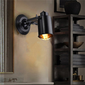 E27 Nordic Retro Wall Lamp Spotlight  Fixture Adjustable for Bedroom Bar Balcony Entrance 110-220V