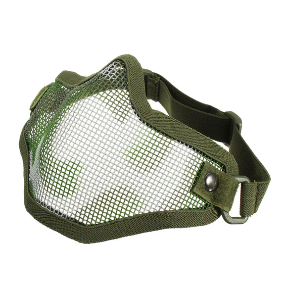 Airsoft Mask Half Face Metal Mesh Tactical Protective Cover CS Mototcycle Gear