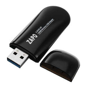 ZAPO W97S 2-In-1 2.4G 5.8G 1200Mbps Wireless Wifi Network Adapter + Bluetooth4.1 Adapter