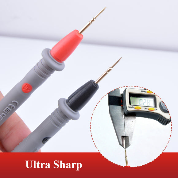 HT3002 Digital Multimeter Probe Test Leads Super Sharp and Fine Gold-plated Copper Needle, High-grade Silica Gel Gatch Line