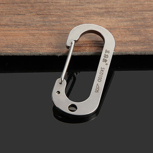 Sanrenmu SK010D Number Zero Stainless Steel Carabiner Tool Key Chain Lucky