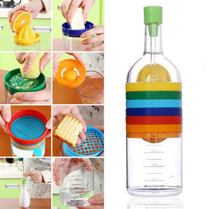 Honana Bottle Shape 8-in-1 Multifunction Juicer Grinder Funnel Bottle Kitchen Cooking Accessories