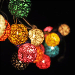 KCASA 1M 10 LED Sepaktakraw Ball String Lights LED Fairy Lights for Festival Christmas Halloween