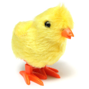 Children Kid Yellow Fuzzy Chick Educational Funny Wind Up Toy