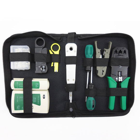 10Pcs Network Computer Maintenance Repair Tools Kit Cable Tester for RJ11 RJ45 Maintenance Tool