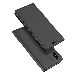 DUX DUCIS Protective Case For iPhone XS Max Magnetic Flip Wallet Card Slot Kickstand