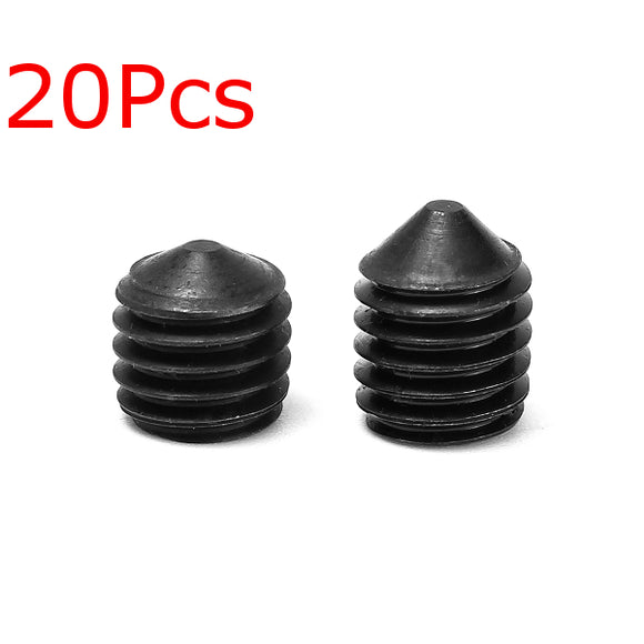 20Pcs Black 12.9 Grade M8 HEX Socket Set Core Point Grub Screws