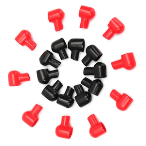 10 Pairs 20x12mm Red Black Round Battery Terminal Boots Insulating Covers