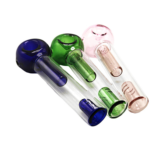 6 Inch Mini Glass Pocket Pipe Bubbler Hand Straw Bottle Glassware