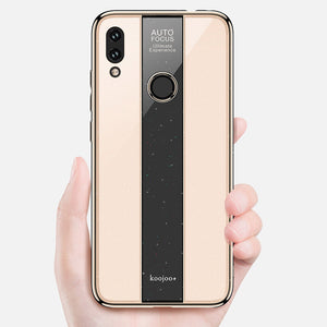 Bakeey Luxury Printed Tempered Glass Soft Silicone Protective Case For Xiaomi Redmi Note 7 / Redmi Note 7 Pro