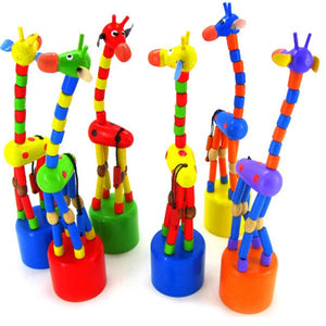 Giraffe Toys Wood Standing Baby Kid Colorful Intellectual Gifts Developmental