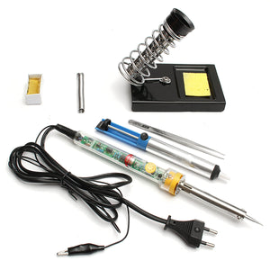 8 in 1 Adjustable 220V 60W Electric Temperature Gun Welding Soldering Iron Tools Set