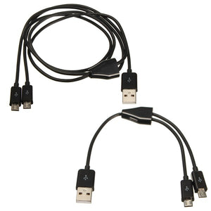 USB 2.0 Male to  2 Micro  USB 2.0 Male Connector Charger Data Sync Cable