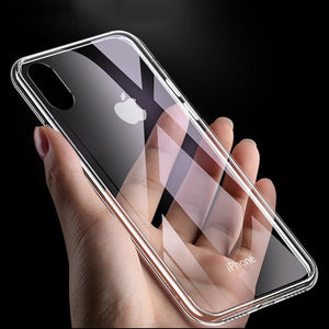 Bakeey 6D Clear Tempered Glass Soft TPU Edge Protective Case for iPhone X